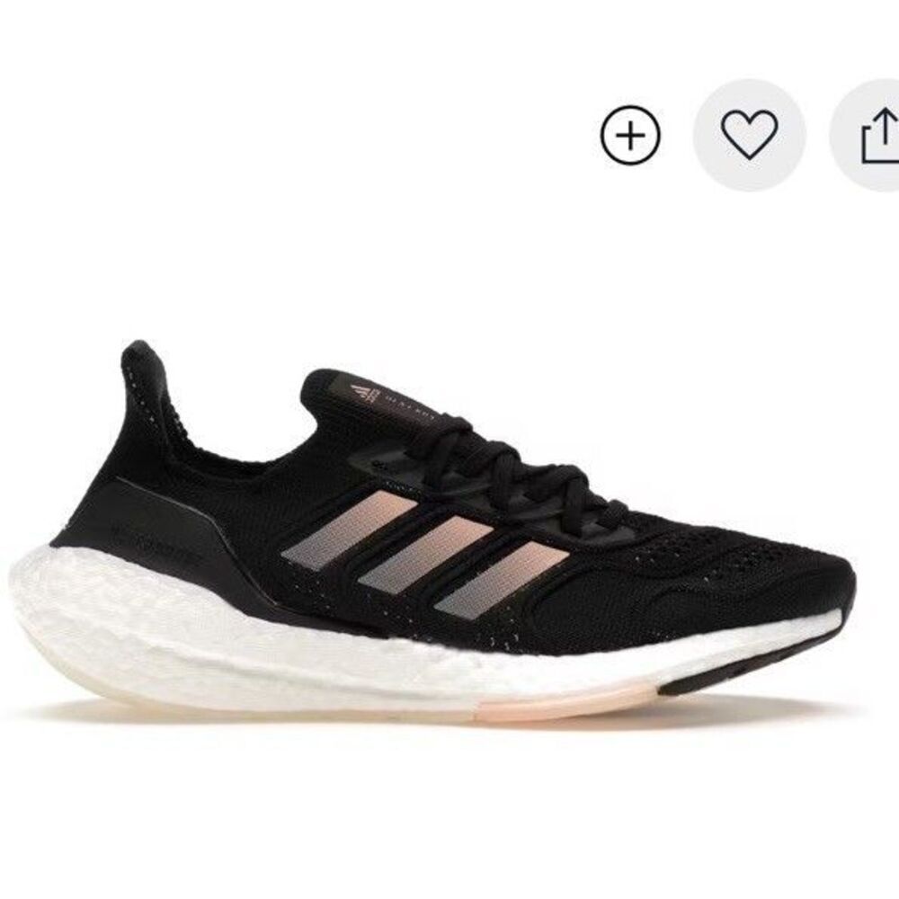 Adidas Ultraboost 22 Heat RDY Women's 9.5 Black & Pink Running Shoes H01174